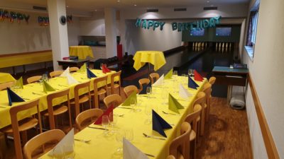 Kegelbahn im Untergeschoss – Pfarrei St. Anton Zürich